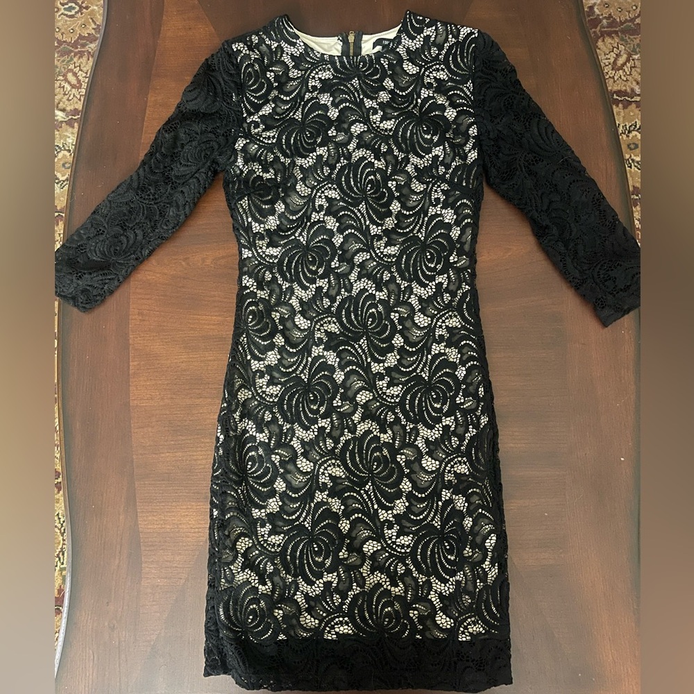Forever 21 Black Floral Lace Dress